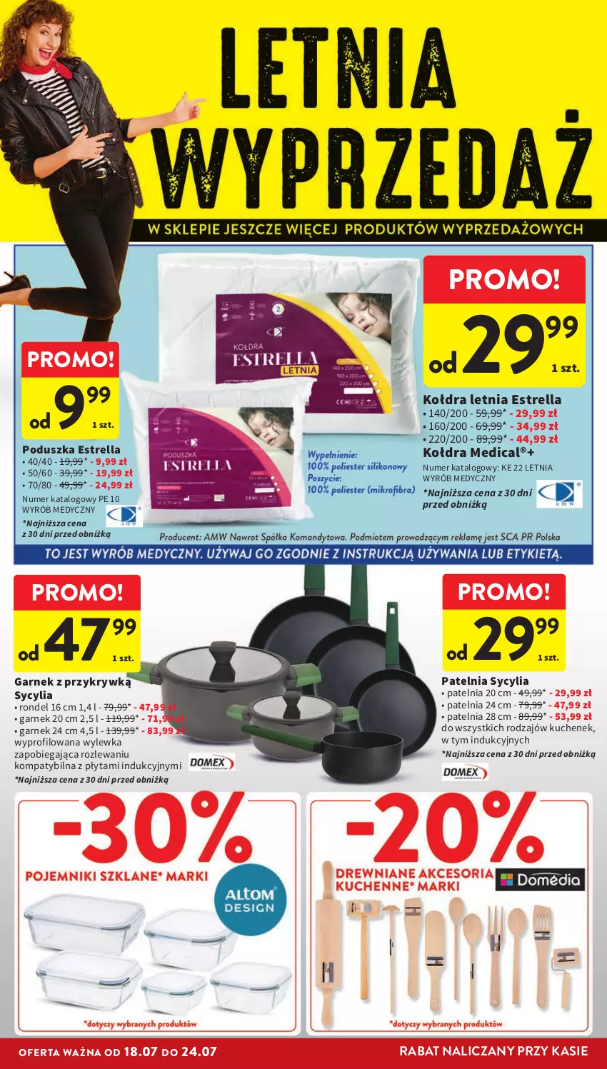 Gazetka promocyjna Intermarche - Gazetka Intermarche - ważna 18.07 do 24.07.2024 - strona 36 - produkty: Garnek, Kołdra, Patelnia, Płyta, Poduszka, Rondel, Zlew