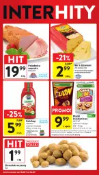 Gazetka promocyjna Intermarche - Gazetka Intermarche - Gazetka - ważna od 24.07 do 24.07.2024 - strona 4 - produkty: Polędwica, Ser z dziurami, Ketchup, Sok, Ser, Nesquik, Sokołów, Lion, Danio, Cini Minis, Brownie, Nestlé