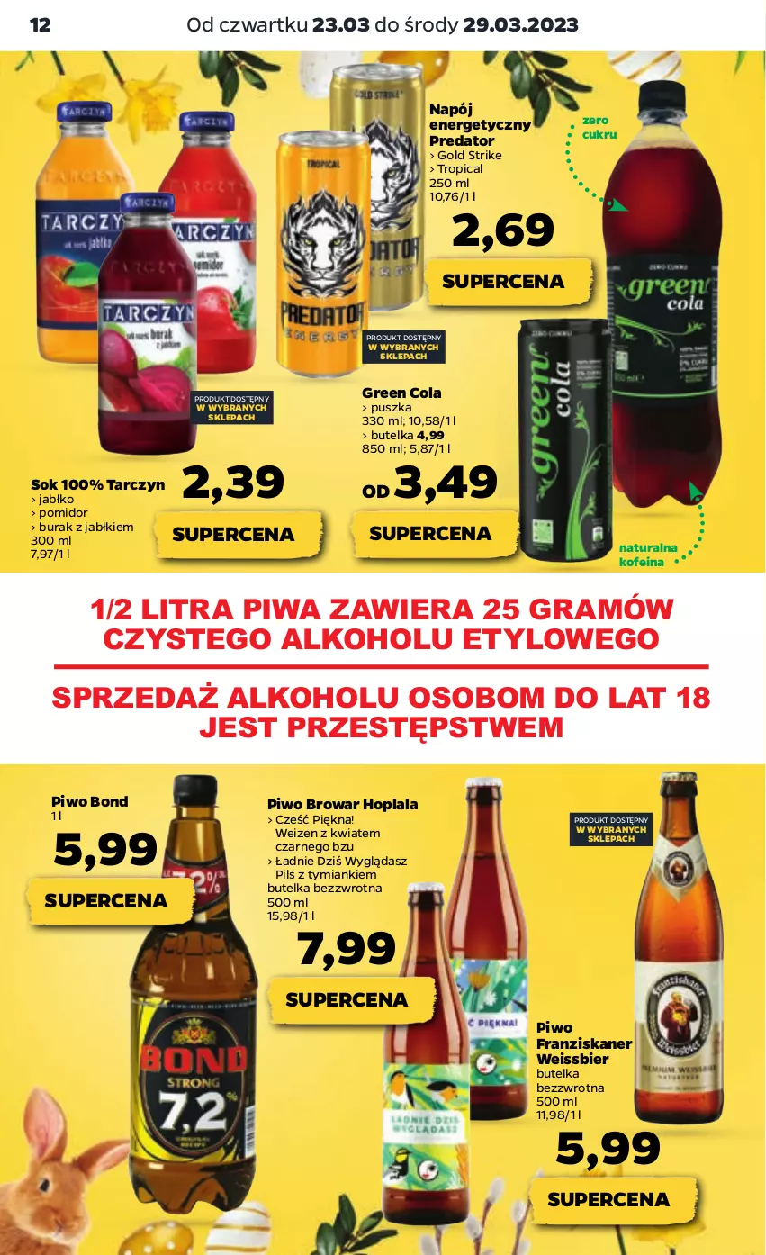 Gazetka promocyjna Netto - Artykuły spożywcze - ważna 23.03 do 29.03.2023 - strona 12 - produkty: Gra, Napój, Napój energetyczny, Piwa, Piwo, Skaner, Sok, Tropical