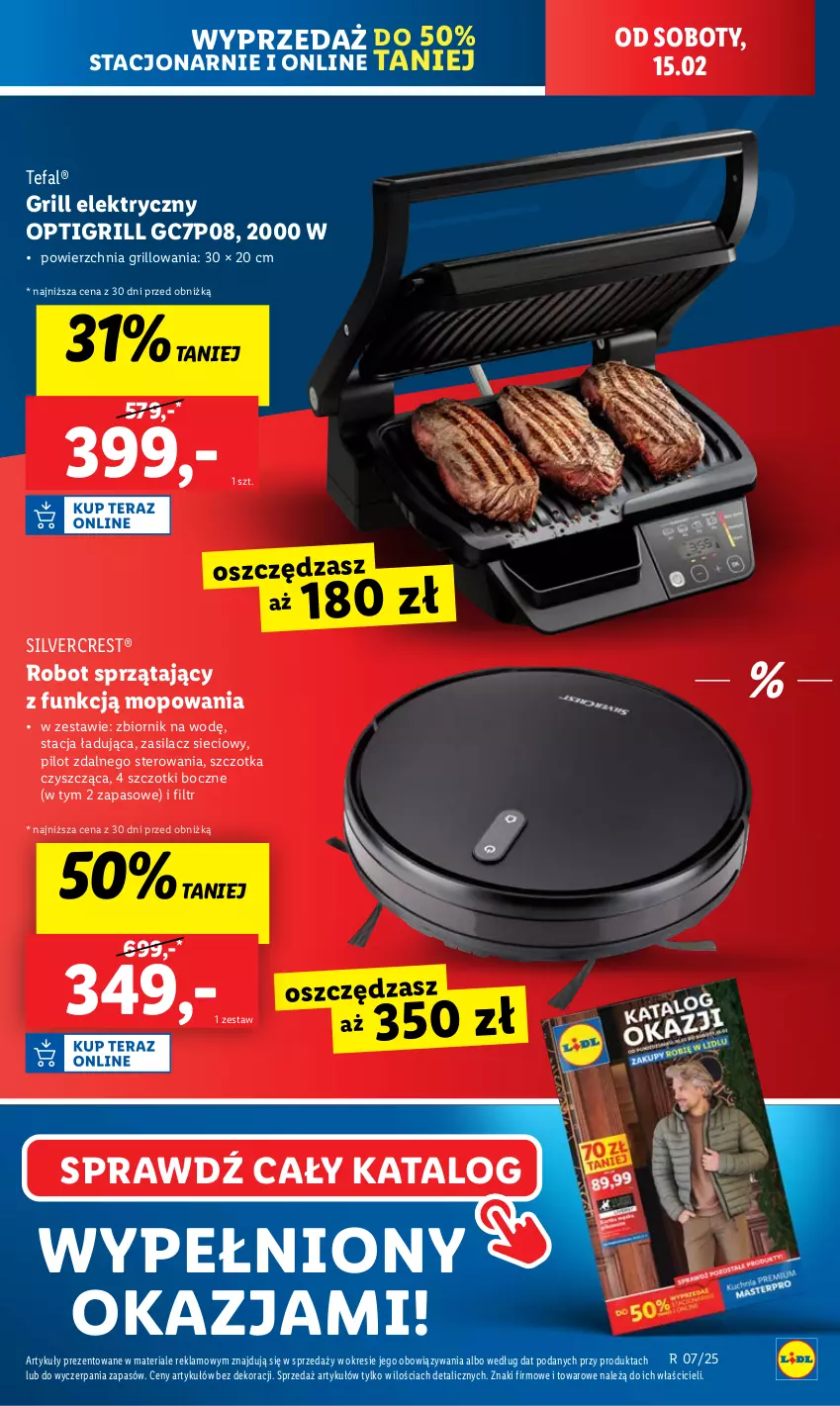 Gazetka promocyjna Lidl - GAZETKA - ważna 13.02 do 15.02.2025 - strona 21 - produkty: Fa, Grill, Mop, Robot, Robot sprzątający, Silvercrest, Szczotka, Tefal