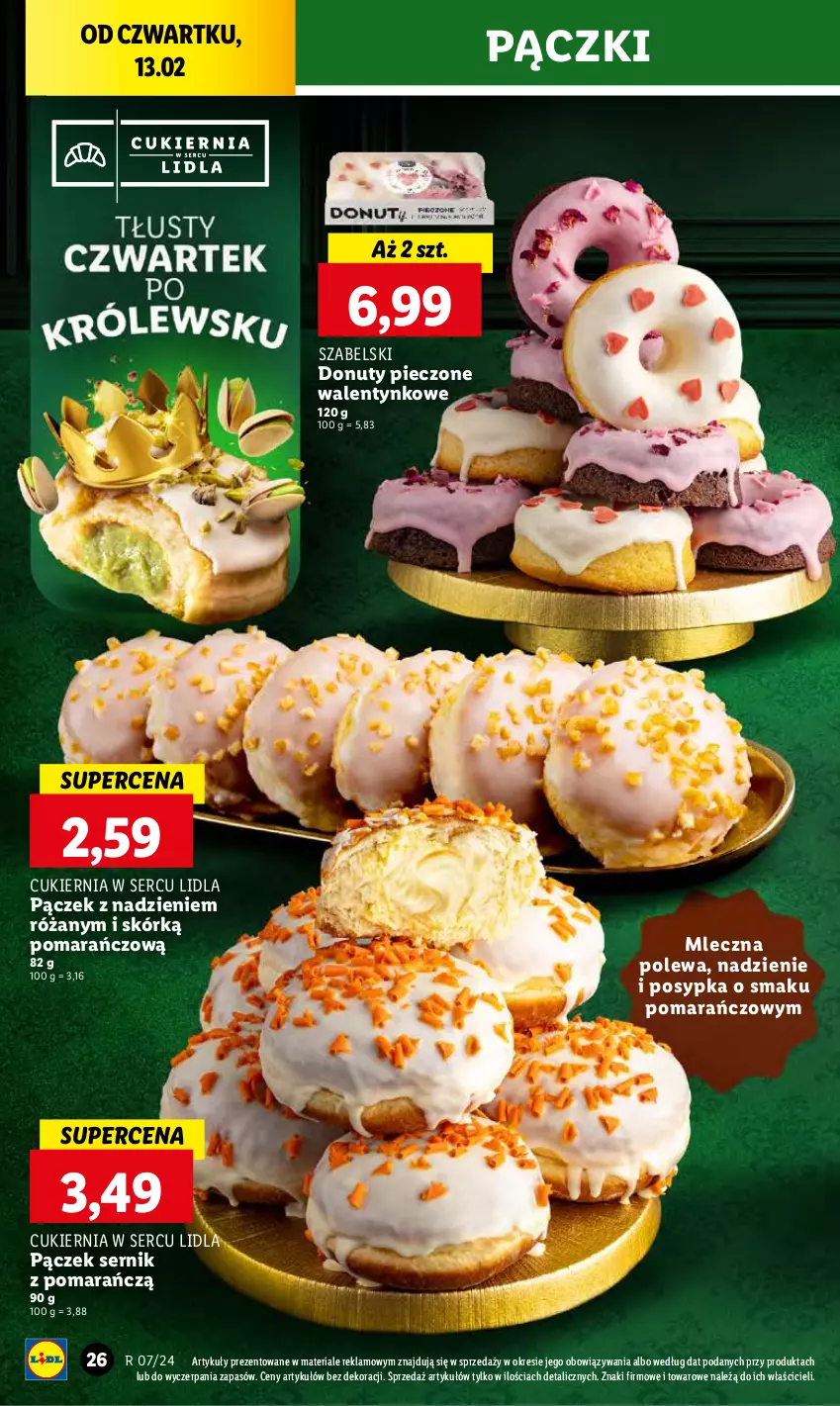 Gazetka promocyjna Lidl - GAZETKA - ważna 13.02 do 15.02.2025 - strona 30 - produkty: Cukier, Donut, Nuty, Pączek, Piec, Róża, Ser