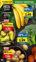 Gazetka promocyjna Lidl - GAZETKA - Gazetka - ważna od 15.02 do 15.02.2025 - strona 22 - produkty: Banany, Warzywa, Ziemniaki, Gruszki, Owoce, Brokuły
