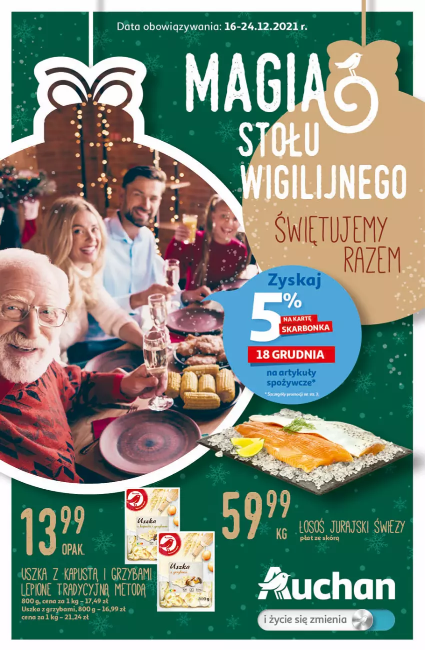 Gazetka promocyjna Auchan - Magia stołu wigilijnego Hipermarkety - ważna 16.12 do 24.12.2021 - strona 1