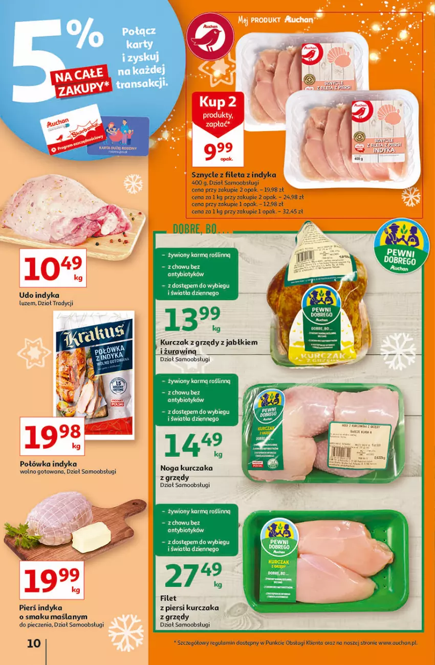 Gazetka promocyjna Auchan - Magia stołu wigilijnego Hipermarkety - ważna 16.12 do 24.12.2021 - strona 10 - produkty: Fa, Filet z piersi kurczaka, Kurczak, Piec