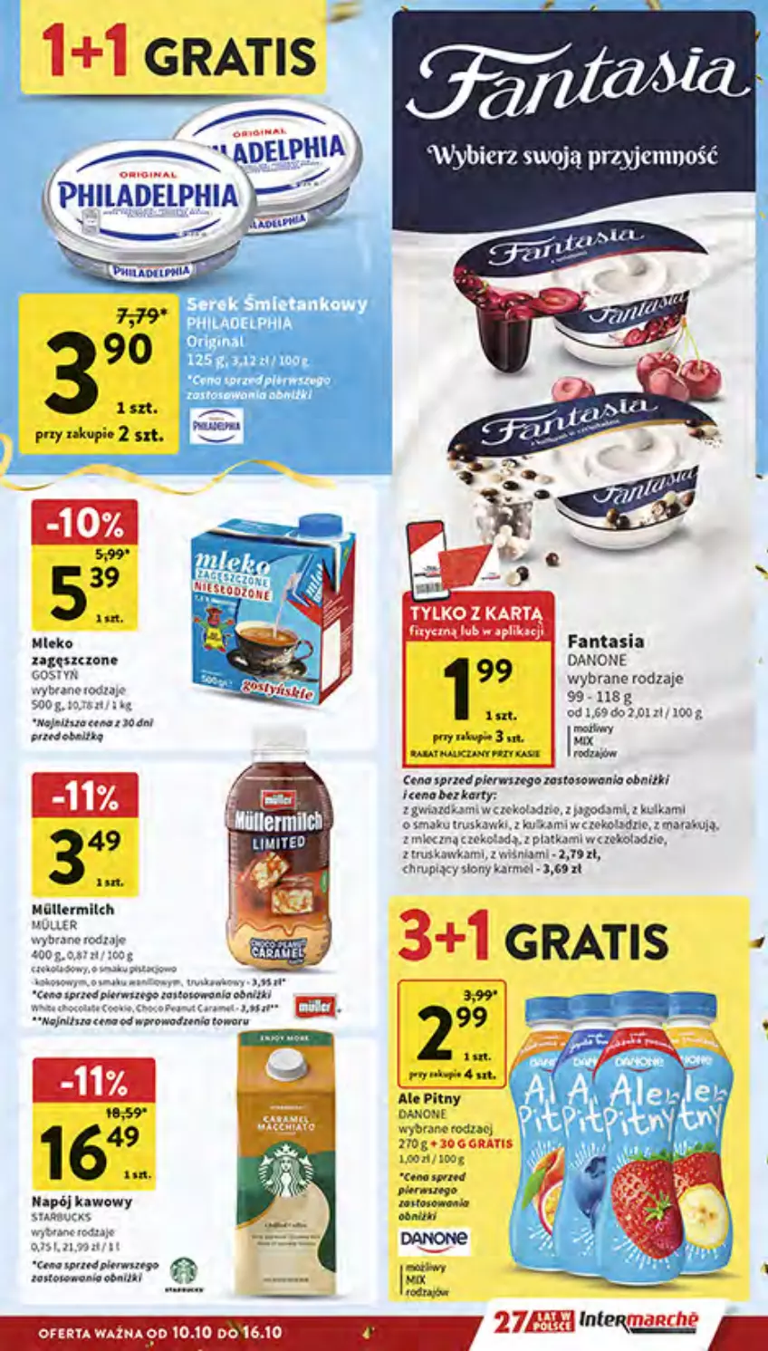 Gazetka promocyjna Intermarche - Gazetka Intermarche - ważna 10.10 do 16.10.2024 - strona 23 - produkty: Danone, Fa, Fanta, Gra, Mleko, Napój, Philadelphia