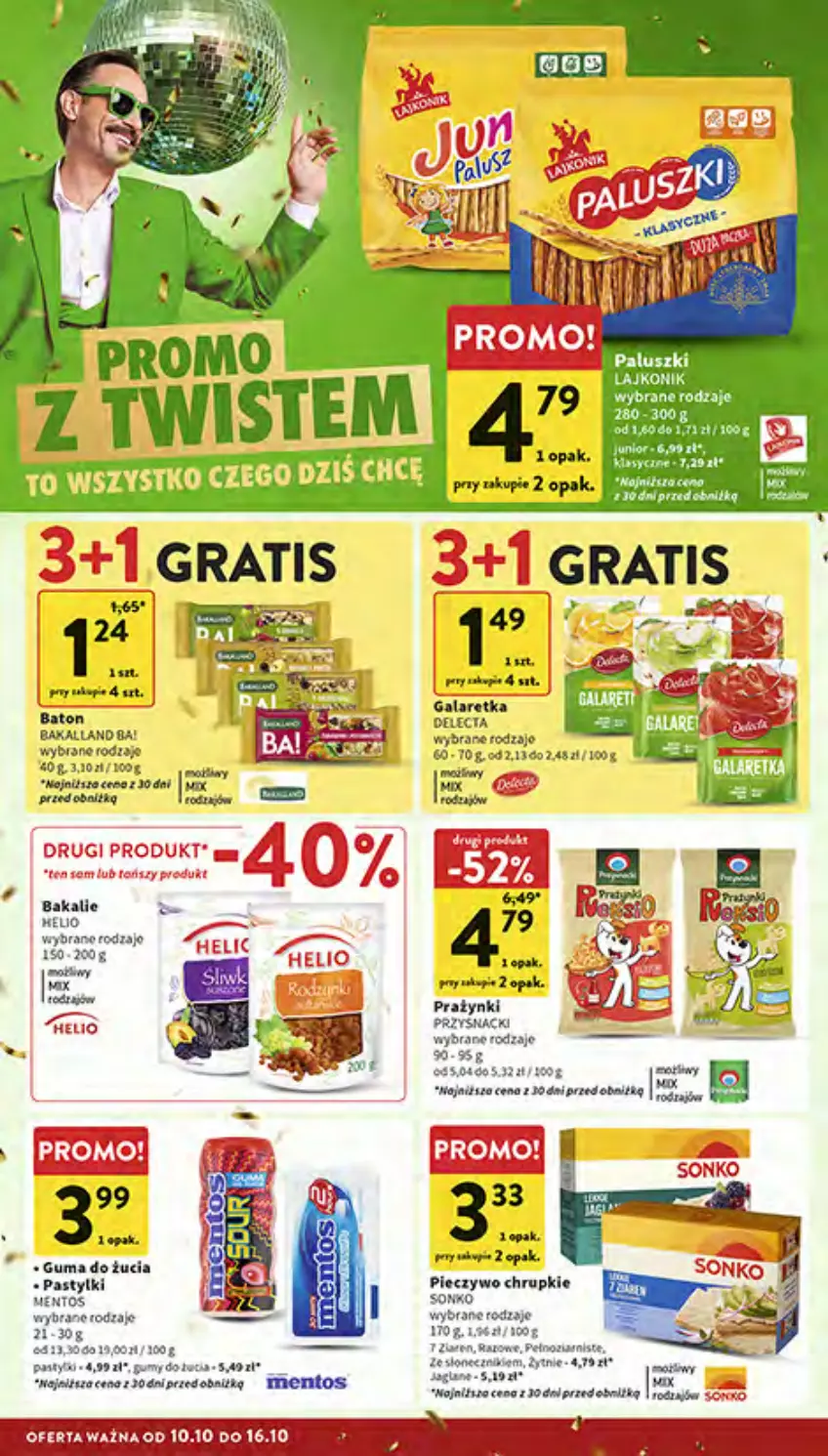 Gazetka promocyjna Intermarche - Gazetka Intermarche - ważna 10.10 do 16.10.2024 - strona 28 - produkty: Ba!, Bakalland, Baton, Chrupki, Delecta, Gala, Galaretka, Guma do żucia, Mentos, Pastylki, Piec, Pieczywo, Pieczywo chrupkie