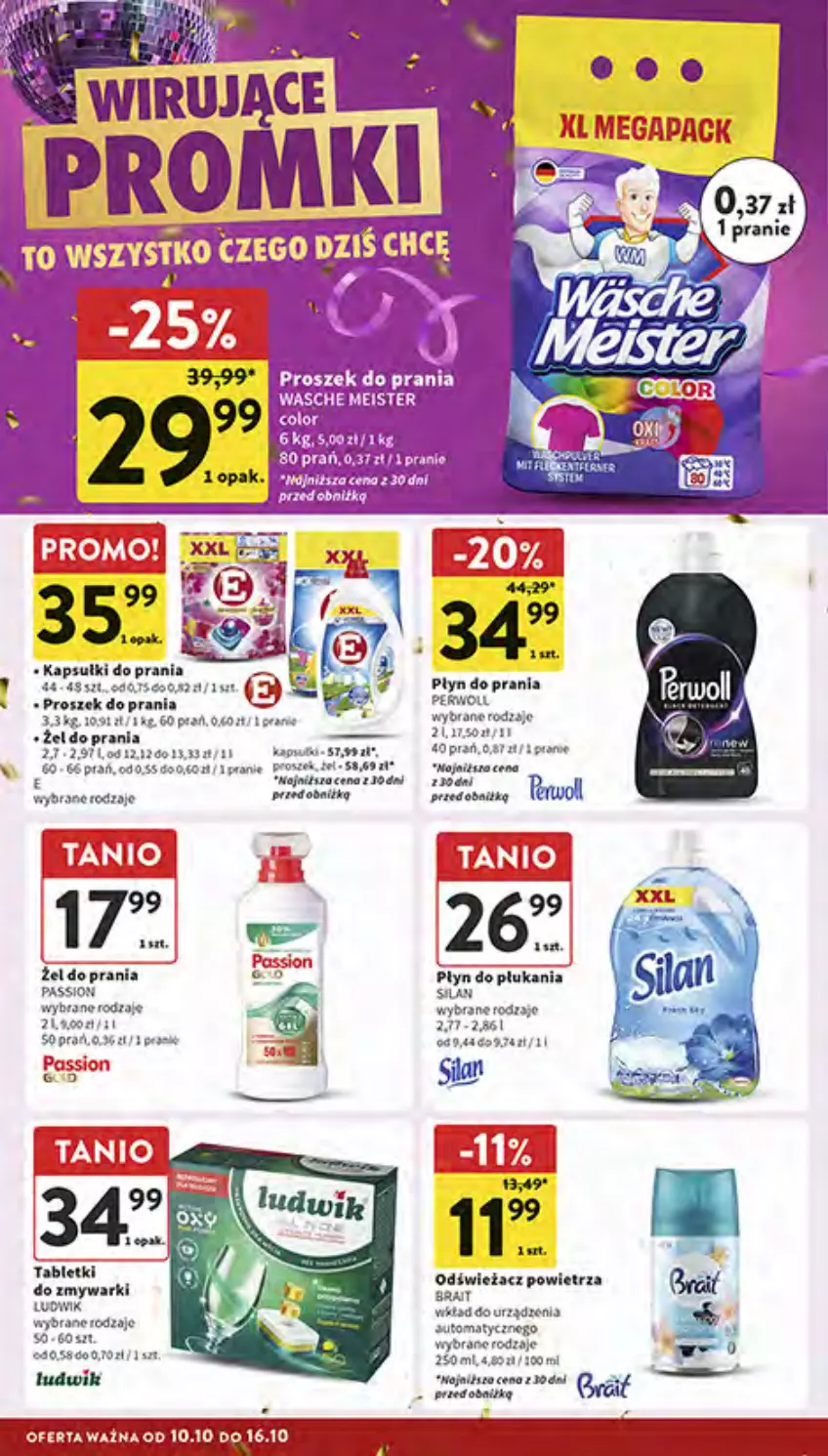 Gazetka promocyjna Intermarche - Gazetka Intermarche - ważna 10.10 do 16.10.2024 - strona 34 - produkty: Kapsułki do prania, Koc, Ludwik, Perwoll, Płyn do płukania, Płyn do prania, Proszek do prania, Tablet