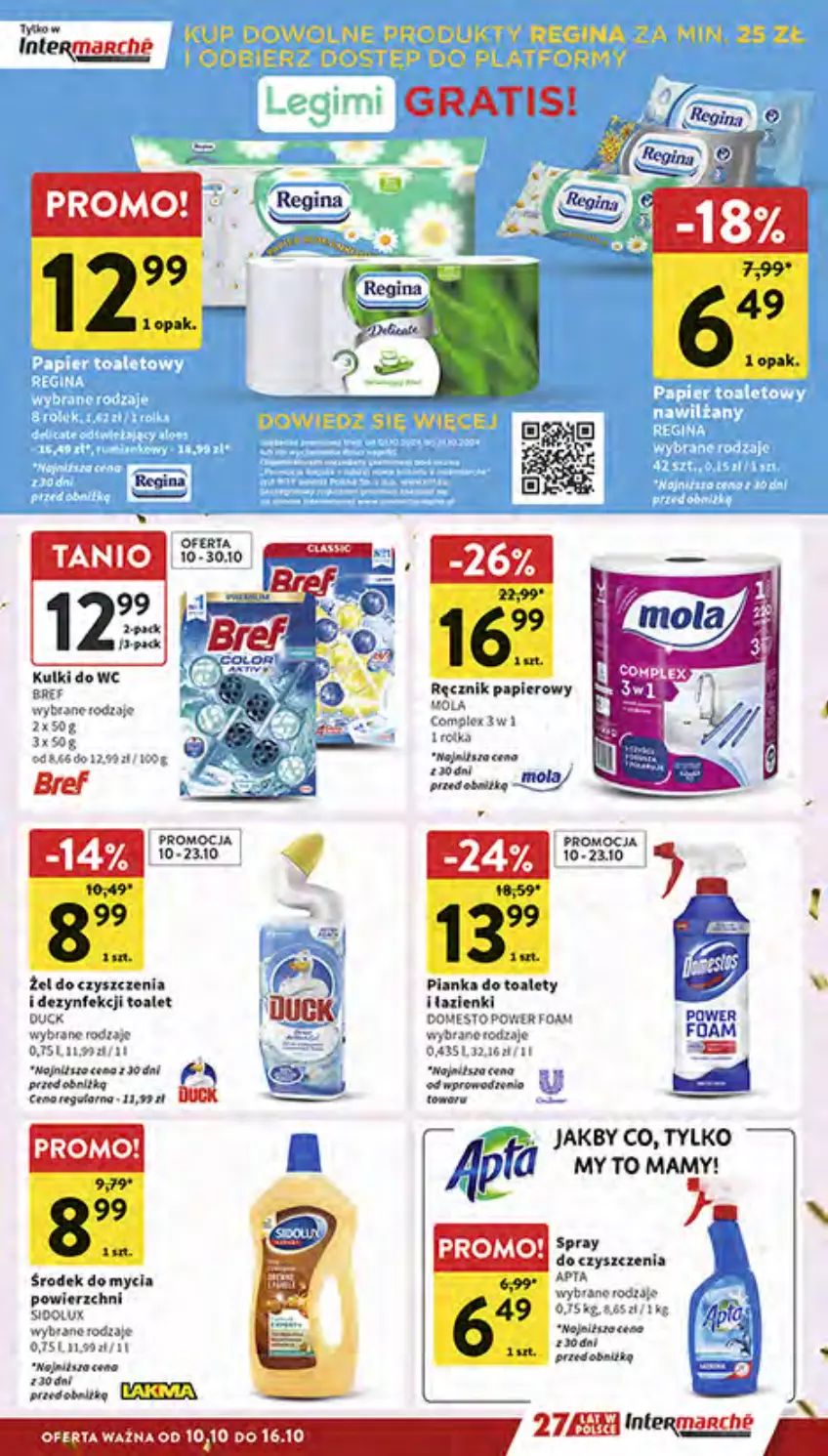 Gazetka promocyjna Intermarche - Gazetka Intermarche - ważna 10.10 do 16.10.2024 - strona 35 - produkty: Bref, Duck, Gin, Gra, Mola, Papier, Ręcznik