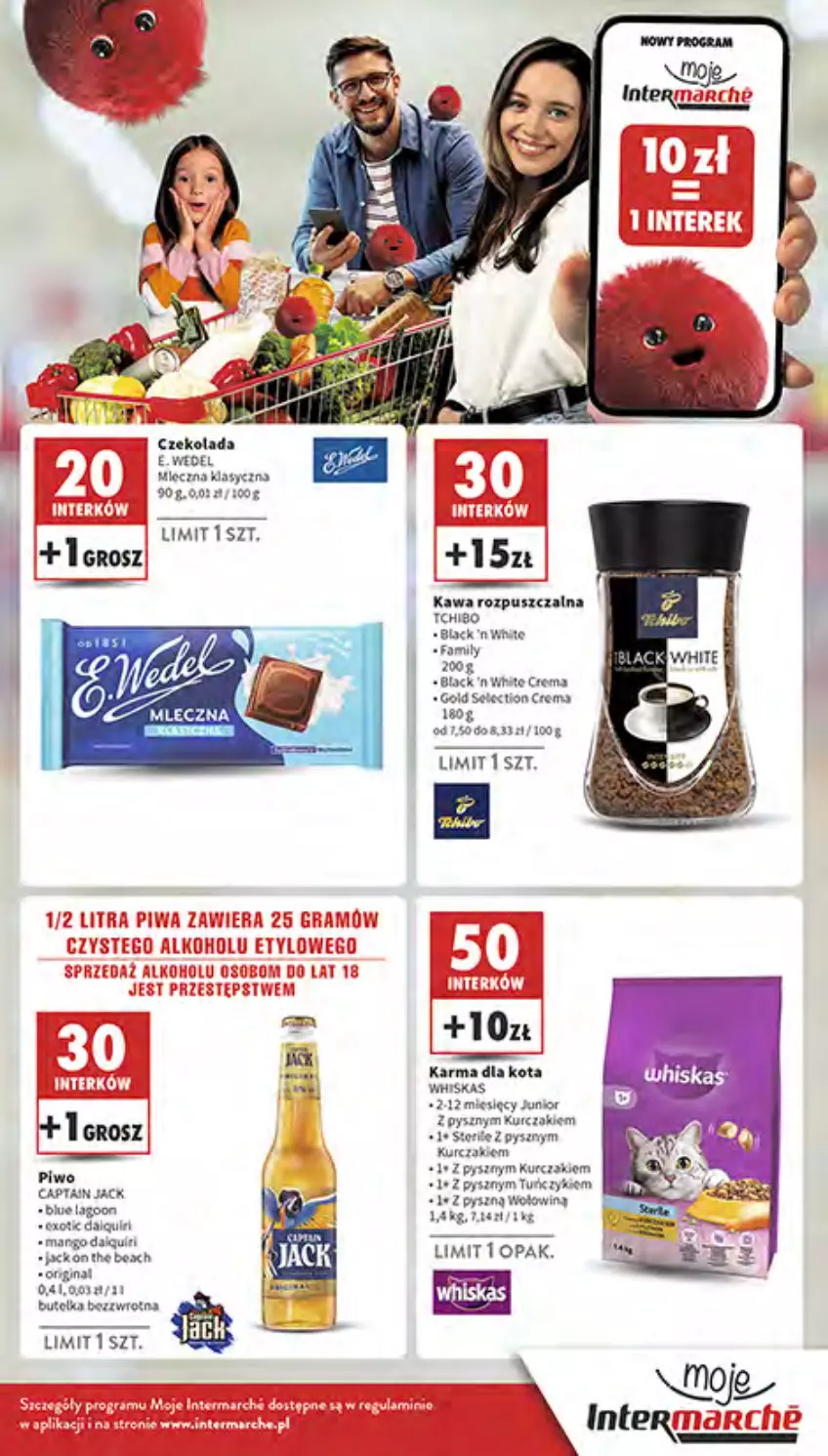 Gazetka promocyjna Intermarche - Gazetka Intermarche - ważna 10.10 do 16.10.2024 - strona 45 - produkty: Captain Jack, Czekolada, E. Wedel, Gin, Kawa, Kawa rozpuszczalna, Kurczak, Lack, Mango, Tchibo, Tuńczyk, Whiskas