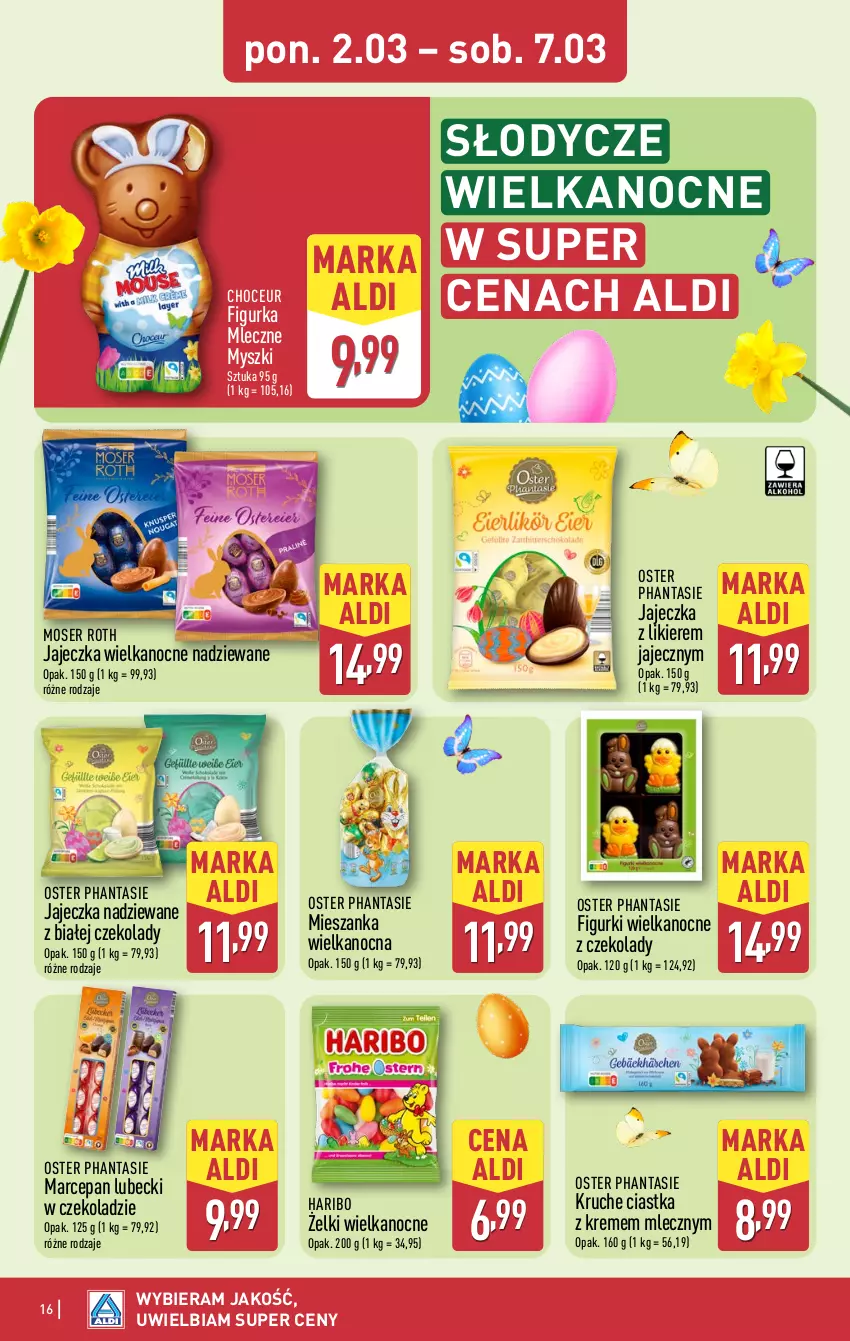 Gazetka promocyjna Aldi - Pełna oferta - ważna 02.03 do 07.03.2026 - strona 16 - produkty: Ciastka, Haribo, Likier, Moser Roth, Mysz, Ser