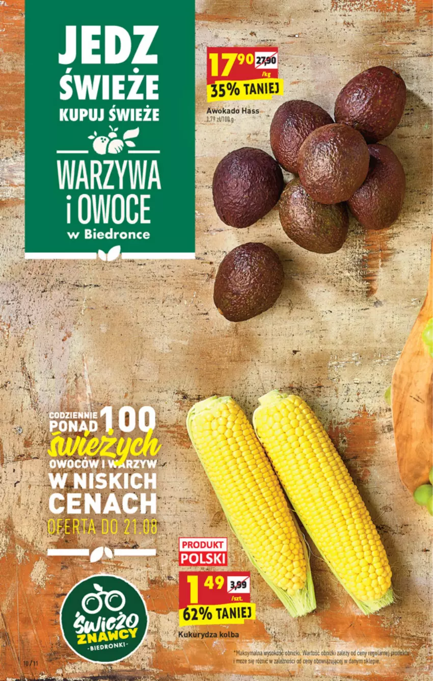 Gazetka promocyjna Biedronka - W tym tygodniu - ważna 19.08 do 25.08.2021 - strona 10 - produkty: Dron, HP, Kukurydza, Warzywa