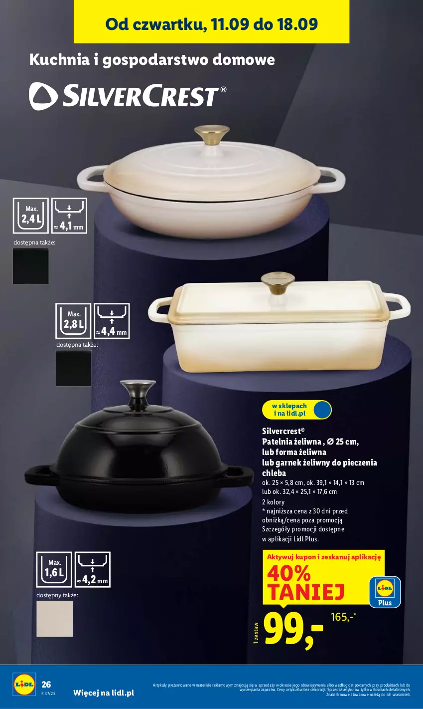 Gazetka promocyjna Lidl - GAZETKA - ważna 08.09 do 13.09.2025 - strona 28 - produkty: Chleb, Garnek, Kuchnia, Patelnia, Piec, Silvercrest