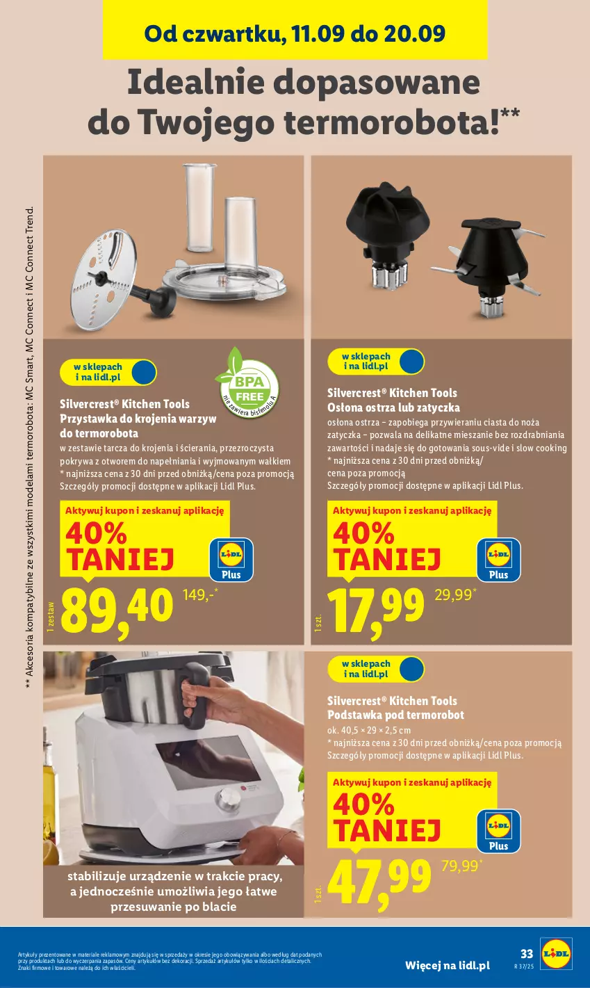 Gazetka promocyjna Lidl - GAZETKA - ważna 08.09 do 13.09.2025 - strona 35 - produkty: Noż, Pokrywa, Robot, Silvercrest