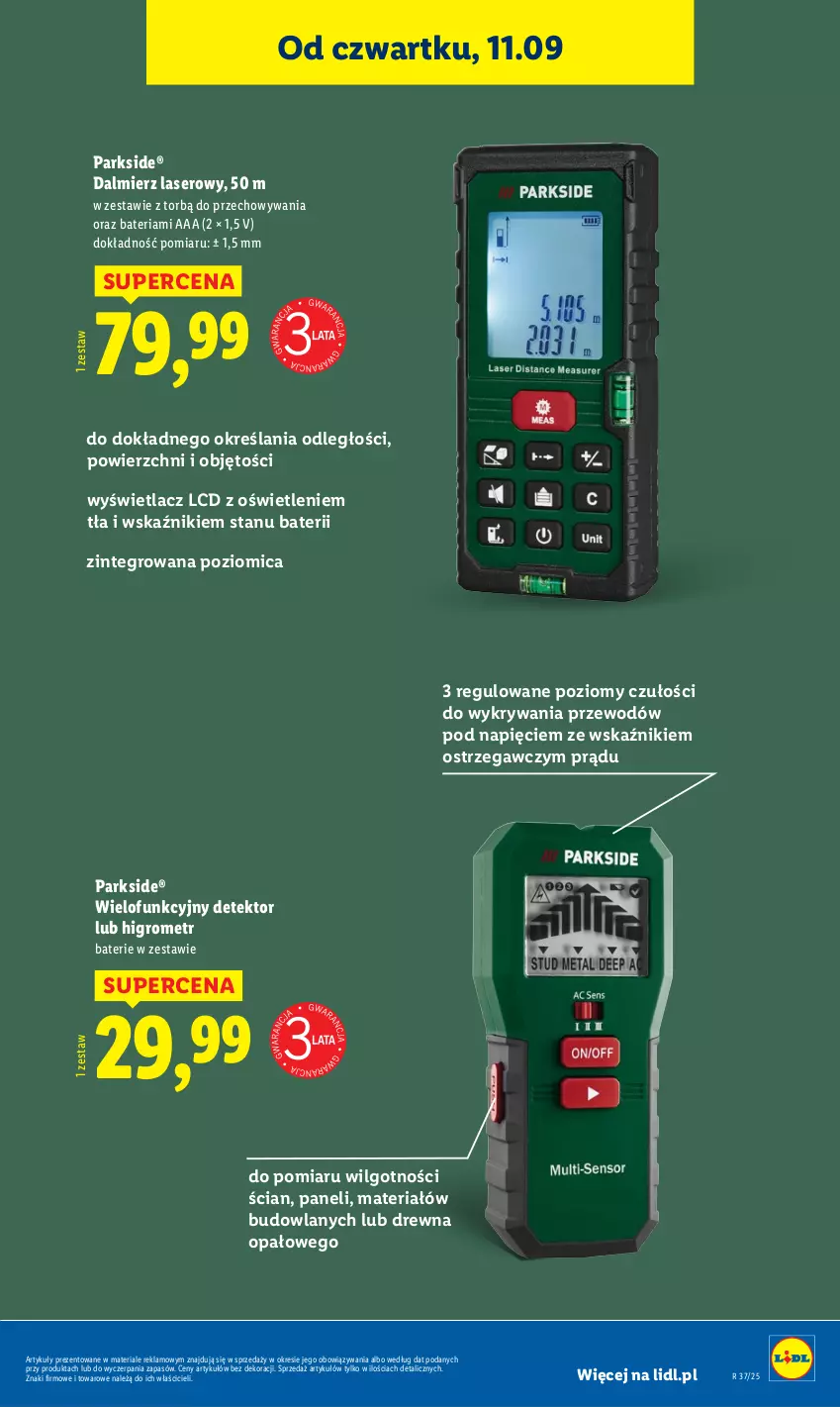 Gazetka promocyjna Lidl - GAZETKA - ważna 08.09 do 13.09.2025 - strona 37 - produkty: Bateria, LG, Parkside, Poziomica, Ser