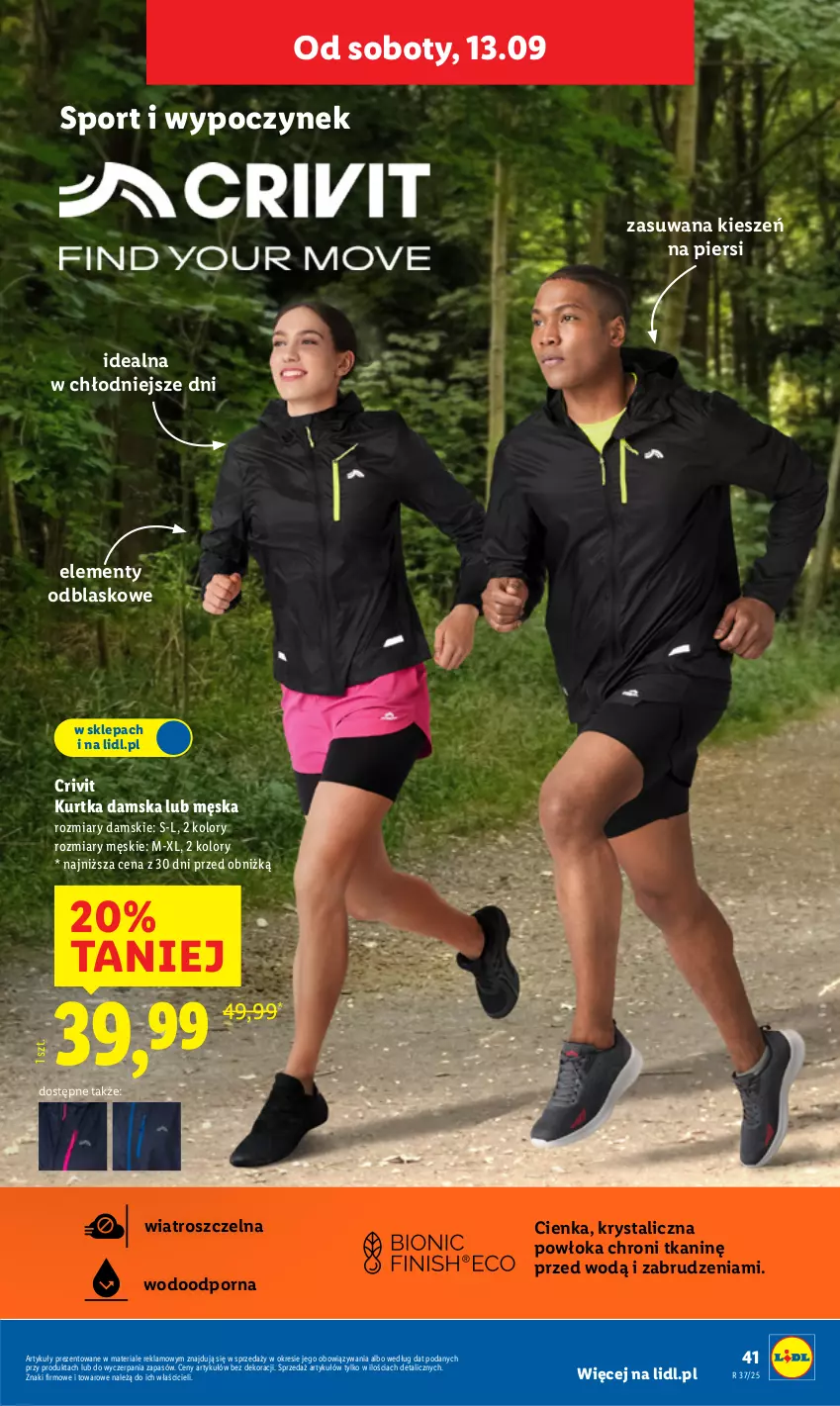 Gazetka promocyjna Lidl - GAZETKA - ważna 08.09 do 13.09.2025 - strona 45 - produkty: Kurtka, Por, Sport