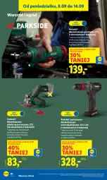 Gazetka promocyjna Lidl - GAZETKA - Gazetka - ważna od 13.09 do 13.09.2025 - strona 42 - produkty: Parkside, Akumulatorowa wiertarkowkrętark, Wiertarkowkrętarka, Tarka, Wkręt, Wkrętarka, Ogród, Akumulator