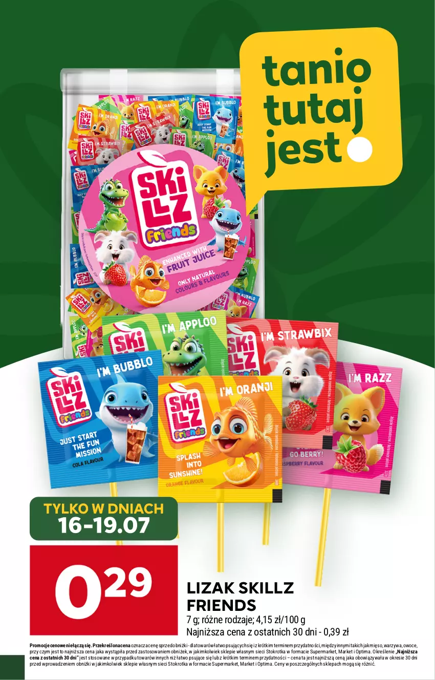 Gazetka promocyjna Stokrotka - Market - ważna 16.07 do 22.07.2026 - strona 19 - produkty: Mięso, Optima, Owoce, Warzywa