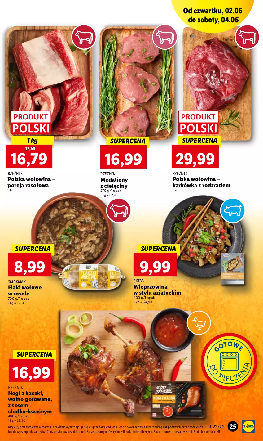 Gazetka promocyjna Lidl - GAZETKA - ważna 02.06 do 04.06.2022 - strona 25 - produkty: Flaki, Flaki wołowe, Lion, Piec, Por, Sos, Wieprzowina, Wołowina