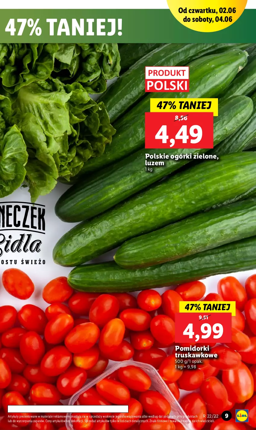 Gazetka promocyjna Lidl - GAZETKA - ważna 02.06 do 04.06.2022 - strona 9 - produkty: Pomidorki