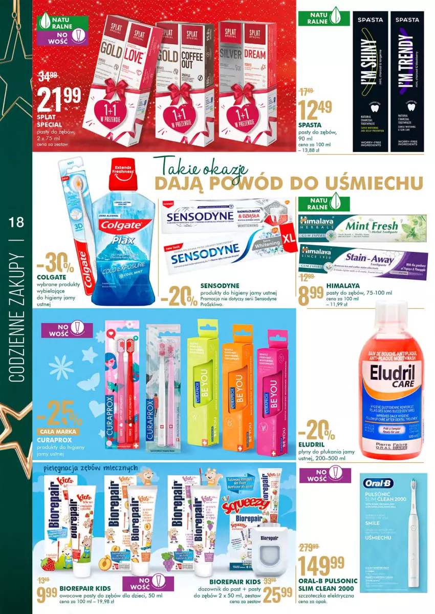 Gazetka promocyjna Super Pharm - Gazetka - ważna 29.11 do 12.12.2021 - strona 18 - produkty: Biorepair, Colgate, Curaprox, Dozownik, Fa, Himalaya, HP, LG, MOIA, Sensodyne, Ser, Szczoteczka