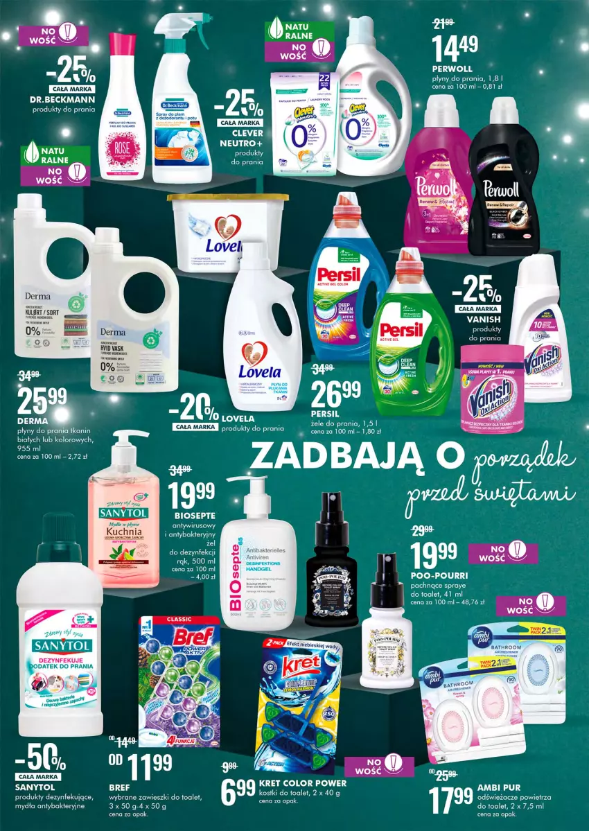 Gazetka promocyjna Super Pharm - Gazetka - ważna 29.11 do 12.12.2021 - strona 4 - produkty: Ambi Pur, Bref, Kret, Persil, Por, Pur, Sanytol, Zawieszki