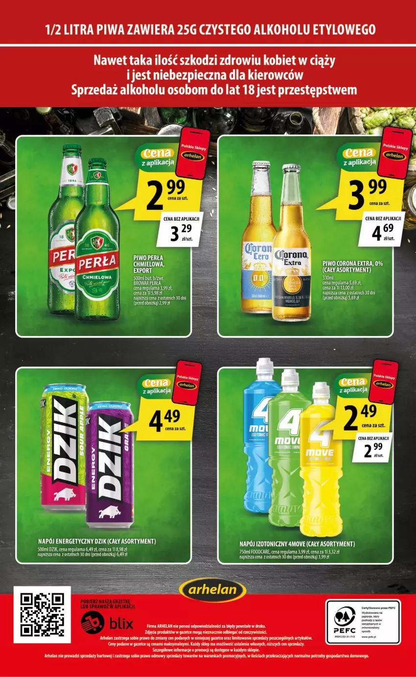 Gazetka promocyjna Arhelan - Gazetka - ważna 17.07 do 26.07.2026 - strona 20 - produkty: Corona Extra, Napój, Napój energetyczny, Napój izotoniczny, Perła, Piwa, Piwo