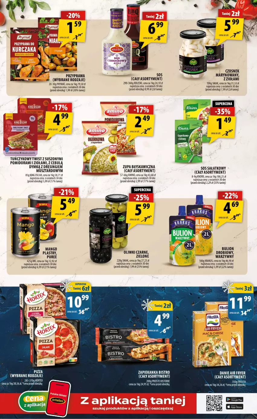 Gazetka promocyjna Arhelan - Gazetka - ważna 17.07 do 26.07.2026 - strona 9 - produkty: Bulion, Czosnek, Dres, Frosta, Hortex, Knorr, Krakus, Lion, Mus, Oliwki, Oliwki czarne, Prymat, Sałat, Zapiekanka, Zupa