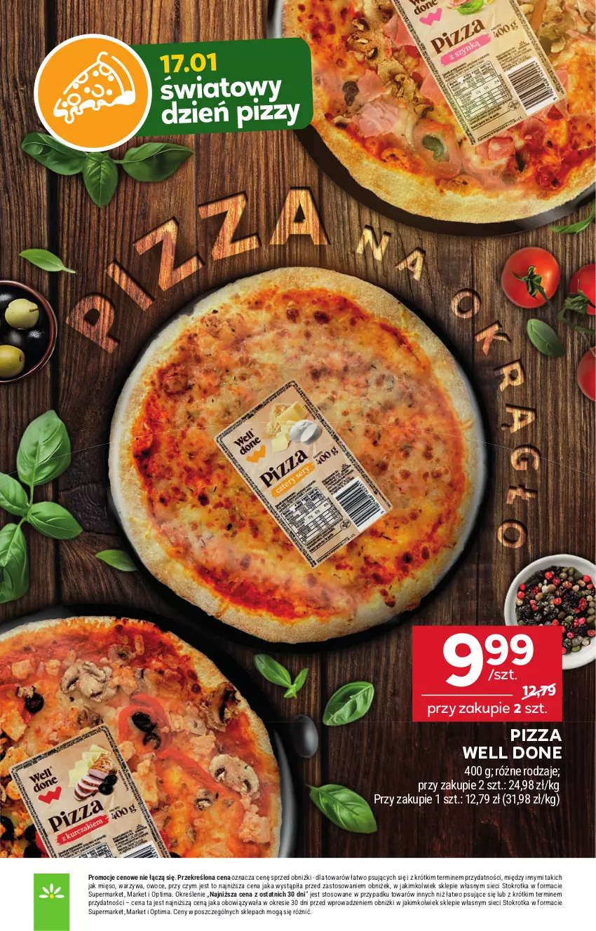 Gazetka promocyjna Stokrotka - Market - ważna 15.01 do 21.01.2026 - strona 8 - produkty: Mięso, Optima, Owoce, Pizza, Warzywa