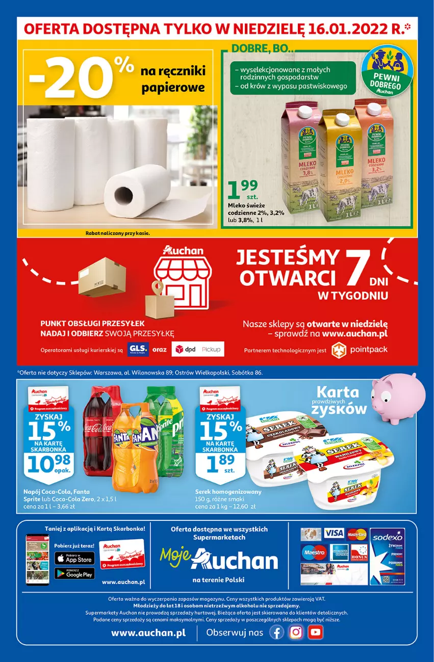 Gazetka promocyjna Auchan - Maxi Paki Niskie Ceny Moje Auchan - ważna 13.01 do 19.01.2022 - strona 4 - produkty: Mleko