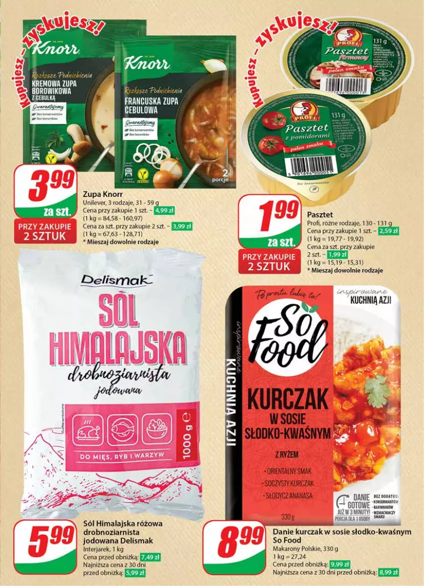 Gazetka promocyjna Dino - Gazetka 29 / 2024 - ważna 17.07 do 23.07.2024 - strona 21 - produkty: Ananas, Knorr, Kurczak, Makaron, Nuty, Pasztet, Ryż, Ser, So Food, Sól, Sól himalajska, Sos, Wiko, Zupa