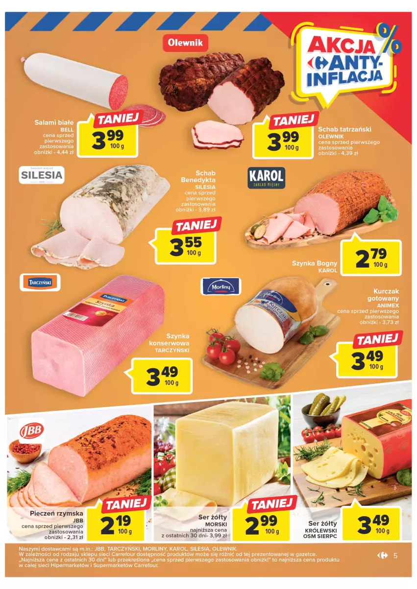 Gazetka promocyjna Carrefour - Gazetka Targ świeżości - ważna 23.01 do 29.01.2023 - strona 5 - produkty: Królewski, Piec, Pieczeń rzymska, Ser