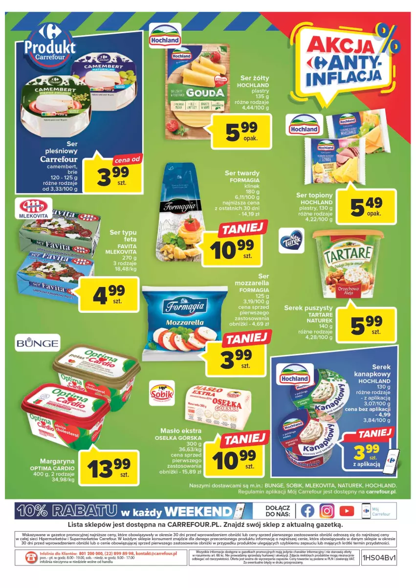 Gazetka promocyjna Carrefour - Gazetka Targ świeżości - ważna 23.01 do 29.01.2023 - strona 8 - produkty: Camembert, Hochland, Mleko, Mlekovita, Ser, Serek, Serek kanapkowy