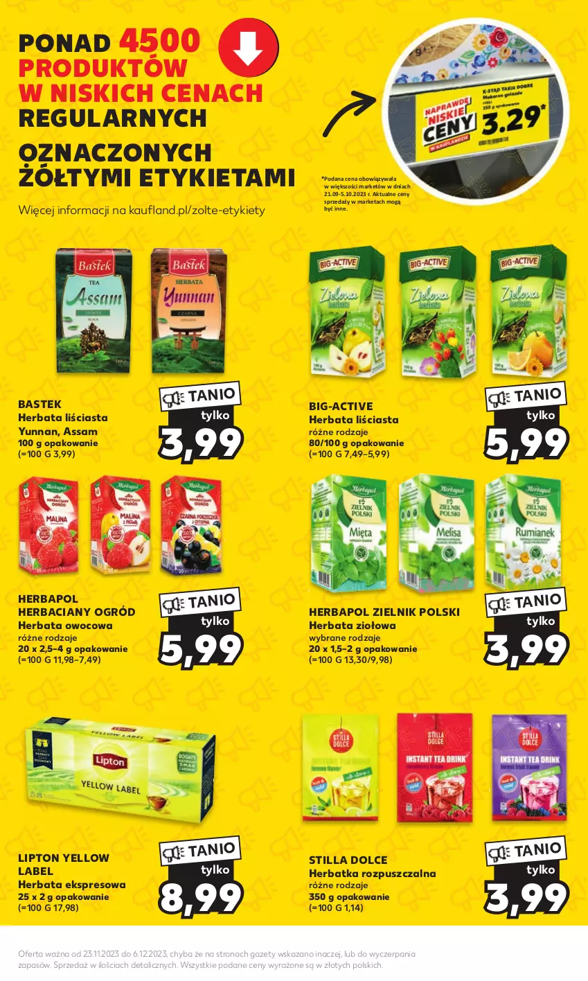 Gazetka promocyjna Kaufland - Kaufland - ważna 23.11 do 06.12.2023 - strona 17 - produkty: Herbapol, Herbata, Herbata owocowa, Lipton, Ogród, Stek