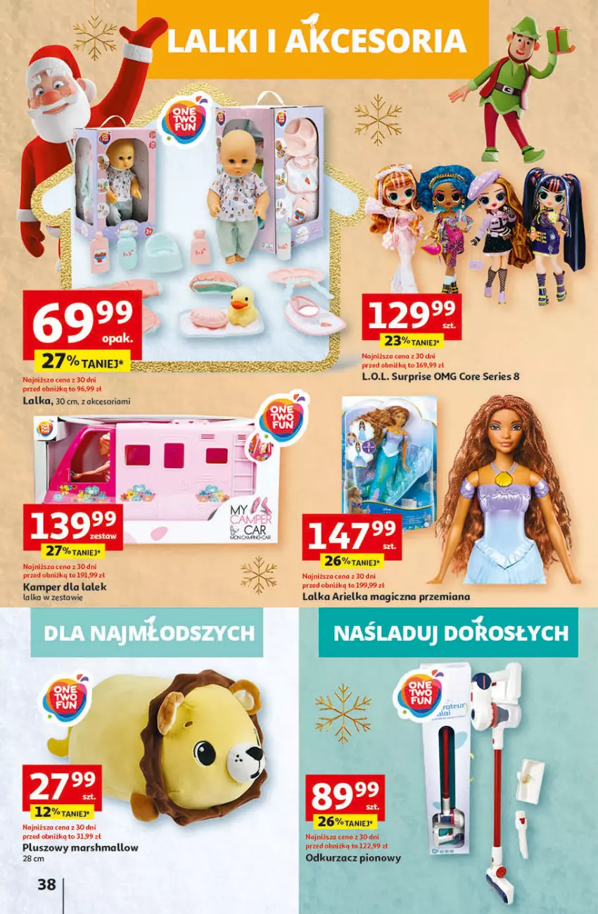 Gazetka promocyjna Auchan - Gazetka Magia Świąt Część 4 Hipermarket Auchan - ważna 07.12 do 13.12.2023 - strona 38 - produkty: Ariel, L.O.L., Lalka, Mars, Odkurzacz, Ser