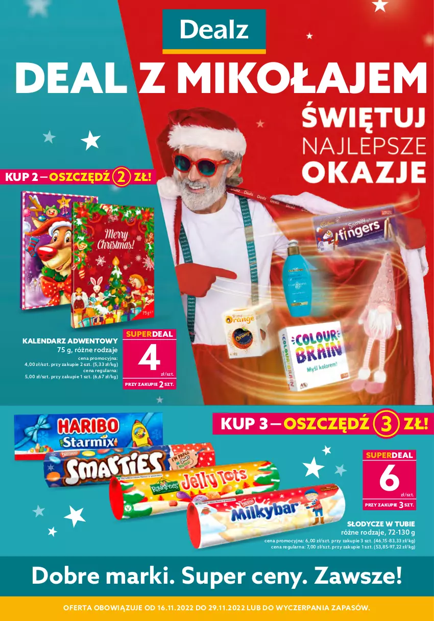 Gazetka promocyjna Dealz - NOWA GAZETKAŚwiętuj najlepsze okazje! - ważna 16.11 do 29.11.2022 - strona 1 - produkty: Kalendarz, Kalendarz adwentowy