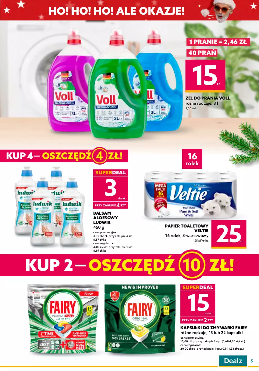 Gazetka promocyjna Dealz - NOWA GAZETKAŚwiętuj najlepsze okazje! - ważna 16.11 do 29.11.2022 - strona 5 - produkty: Chusteczki, Fa, Fairy, Kapsułki do prania, Lenor, Ludwik, Odplamiacz, Papier, Papier toaletowy, Persil, Płyn do płukania, Proszek do prania, Vanish, Zmywarki