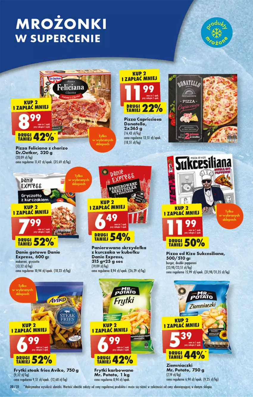 Gazetka promocyjna Biedronka - ważna 20.02 do 25.02.2023 - strona 20 - produkty: Burger, Danie gotowe, Feliciana, Frytki, Gry, Kurczak, Pizza, Skrzydełka z kurczaka, Sok, Sos, Zott