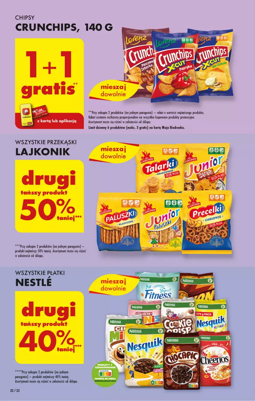 Gazetka promocyjna Biedronka - ważna 20.02 do 25.02.2023 - strona 32 - produkty: Chipsy, Crunchips, Dron, Gra, Lajkonik, Por, Ser, Sos