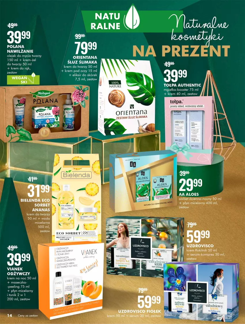 Gazetka promocyjna Super Pharm - Gazetka - ważna 01.12 do 24.12.2021 - strona 14 - produkty: Ananas, Bielenda, Booster, Krem do twarzy, Krem na noc, Krem pod oczy, LANA, Olej, Płyn micelarny, Rum, Ser, Serum, Tołpa, Tonik, Woda