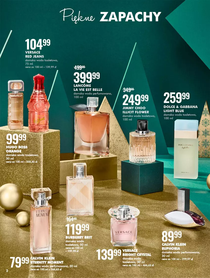 Gazetka promocyjna Super Pharm - Gazetka - ważna 01.12 do 24.12.2021 - strona 2 - produkty: Bell, Fa, Jimmy Choo, Perfum, Versace, Woda, Woda perfumowana, Woda toaletowa