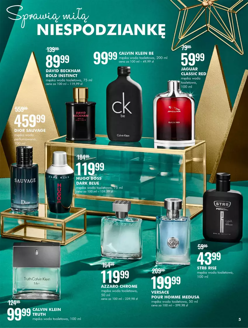 Gazetka promocyjna Super Pharm - Gazetka - ważna 01.12 do 24.12.2021 - strona 5 - produkty: Calvin Klein, Jaguar, Koc, Versace, Woda, Woda toaletowa