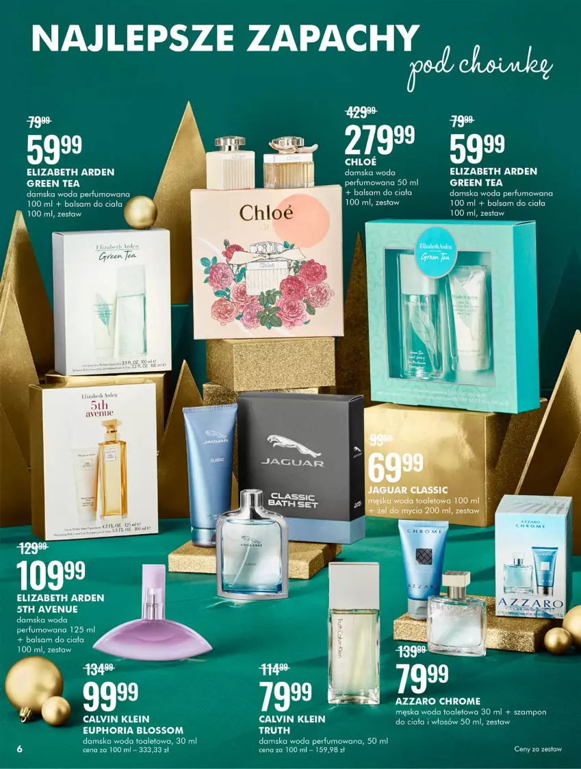 Gazetka promocyjna Super Pharm - Gazetka - ważna 01.12 do 24.12.2021 - strona 6 - produkty: Azzaro, Balsam do ciała, Calvin Klein, Elizabeth Arden, Jaguar, Perfum, Por, Szampon, Woda, Woda perfumowana, Woda toaletowa