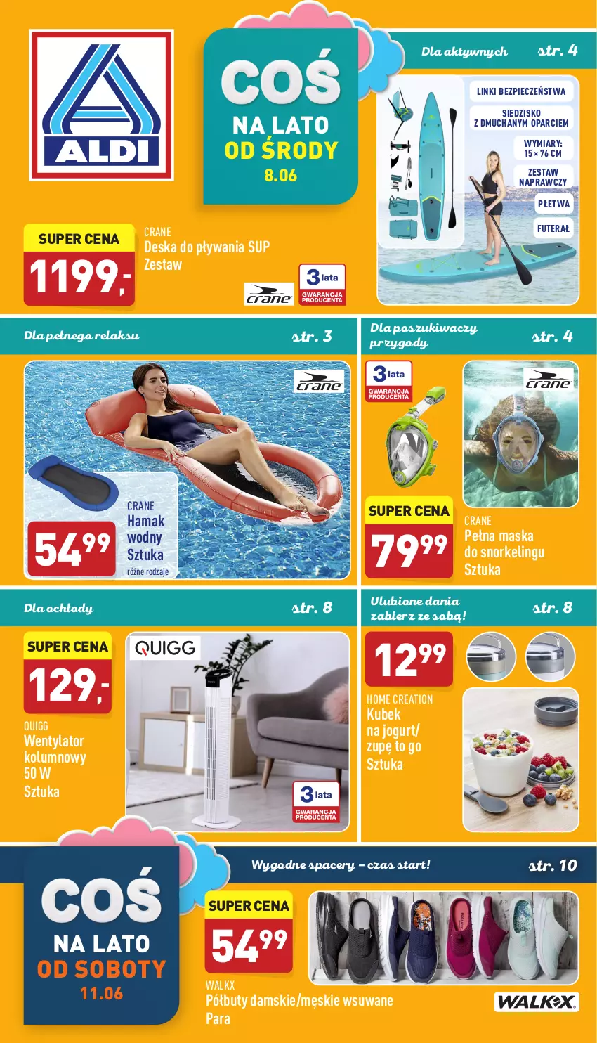 Gazetka promocyjna Aldi - Zaplanuj zakupy wcześniej - ważna 08.06 do 11.06.2022 - strona 1 - produkty: Acer, Buty, Hama, Jogurt, Kubek, Maska, Piec, Półbuty, Siedzisko, Tera