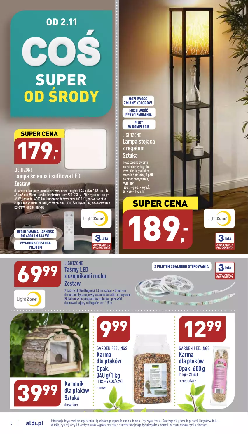 Gazetka promocyjna Aldi - Zaplanuj zakupy wcześniej - ważna 02.11 do 05.11.2022 - strona 3 - produkty: Gra, Lampa, Lampa ścienna, Przewód, Regał, Silan