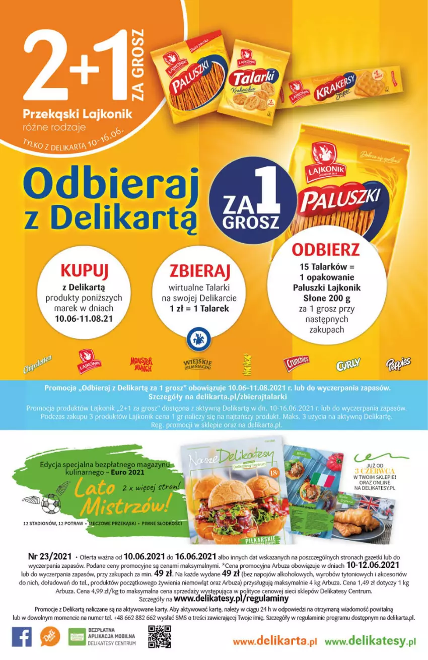 Gazetka promocyjna Delikatesy Centrum - Gazetka Delikatesy Centrum - ważna 10.06 do 16.06.2021 - strona 32 - produkty: Arbuz, Gra, Lajkonik, Mobil, Rum