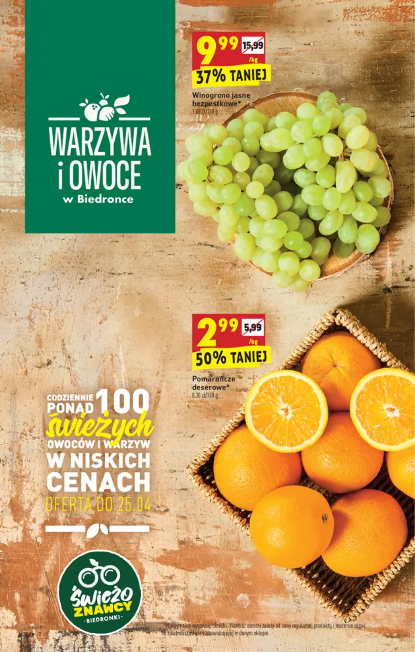 Gazetka promocyjna Biedronka - W tym tygodniu - ważna 22.04 do 28.04.2021 - strona 8 - produkty: Deser, Dron, Owoce, Pomarańcze, Ser, Warzywa, Wino