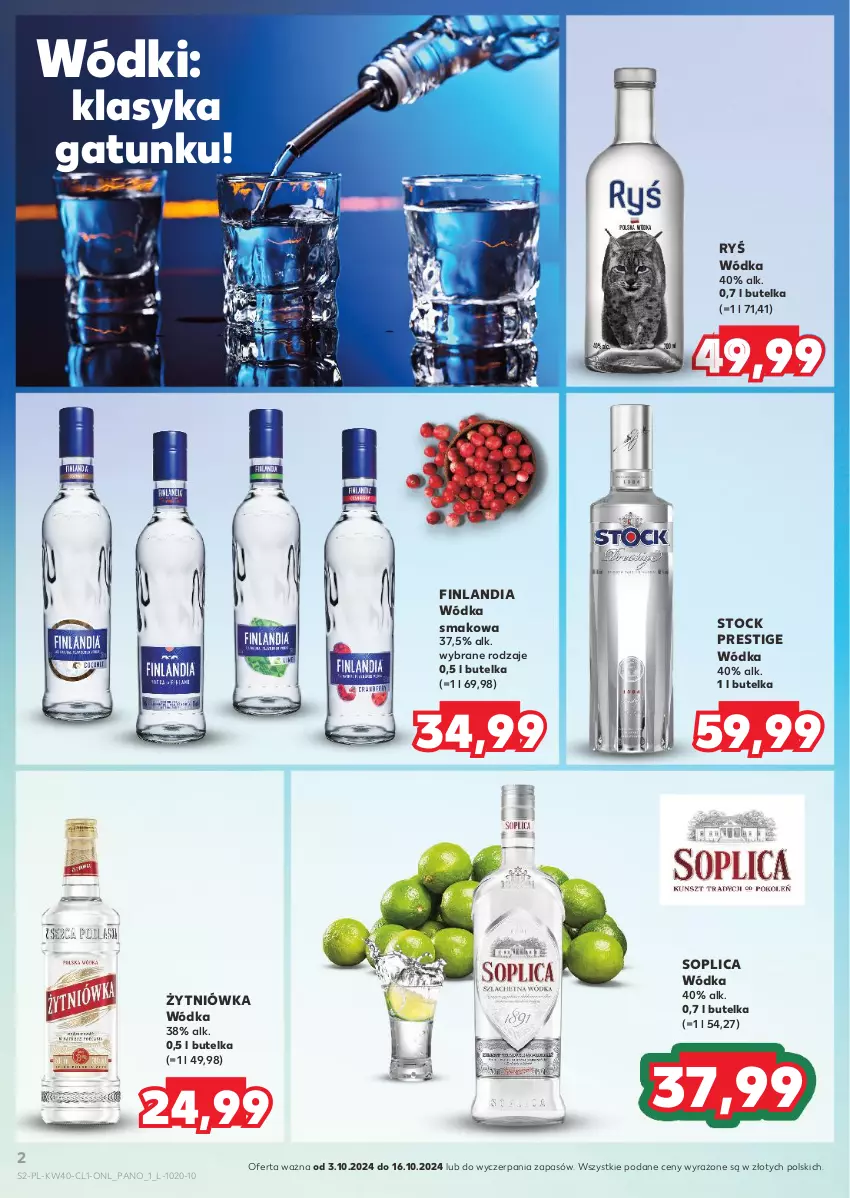 Gazetka promocyjna Kaufland - Barek Kauflandu - ważna 03.10 do 16.10.2024 - strona 2 - produkty: Finlandia, Soplica, Stock, Wódka