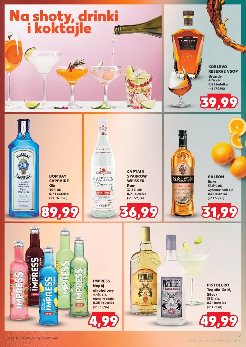 Gazetka promocyjna Kaufland - Barek Kauflandu - ważna 03.10 do 16.10.2024 - strona 7 - produkty: Brandy, Gin, Leon, Napój, Rum, Ser, Tequila