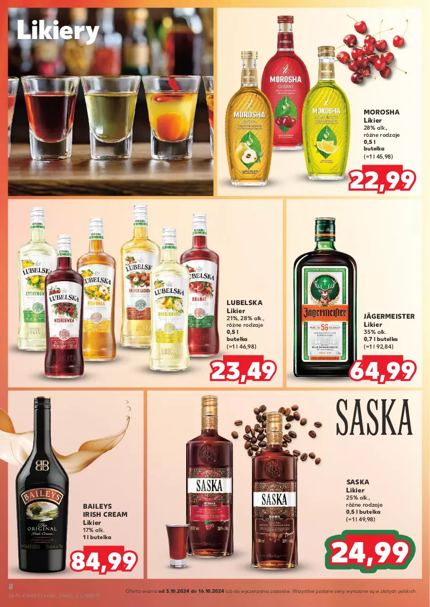 Gazetka promocyjna Kaufland - Barek Kauflandu - ważna 03.10 do 16.10.2024 - strona 8 - produkty: Likier, Saska