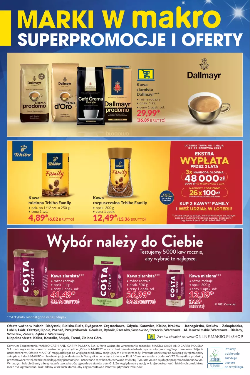 Gazetka promocyjna Makro - [Oferta specjalna] Marki w MAKRO - ważna 01.06 do 14.06.2021 - strona 8 - produkty: Dallmayr, Fa, Gra, Kawa, Kawa mielona, Kawa rozpuszczalna, Kawa ziarnista, Kosz, Papier, Piec, Rum, Sos, Szal, Tchibo, Tchibo Family